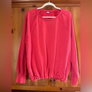 Old Navy Bubble Waist Sweatshirt | XXL | Red